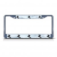 SNOWBOARDING Metal License Plate Frame Tag Border Two Holes   322191224546
